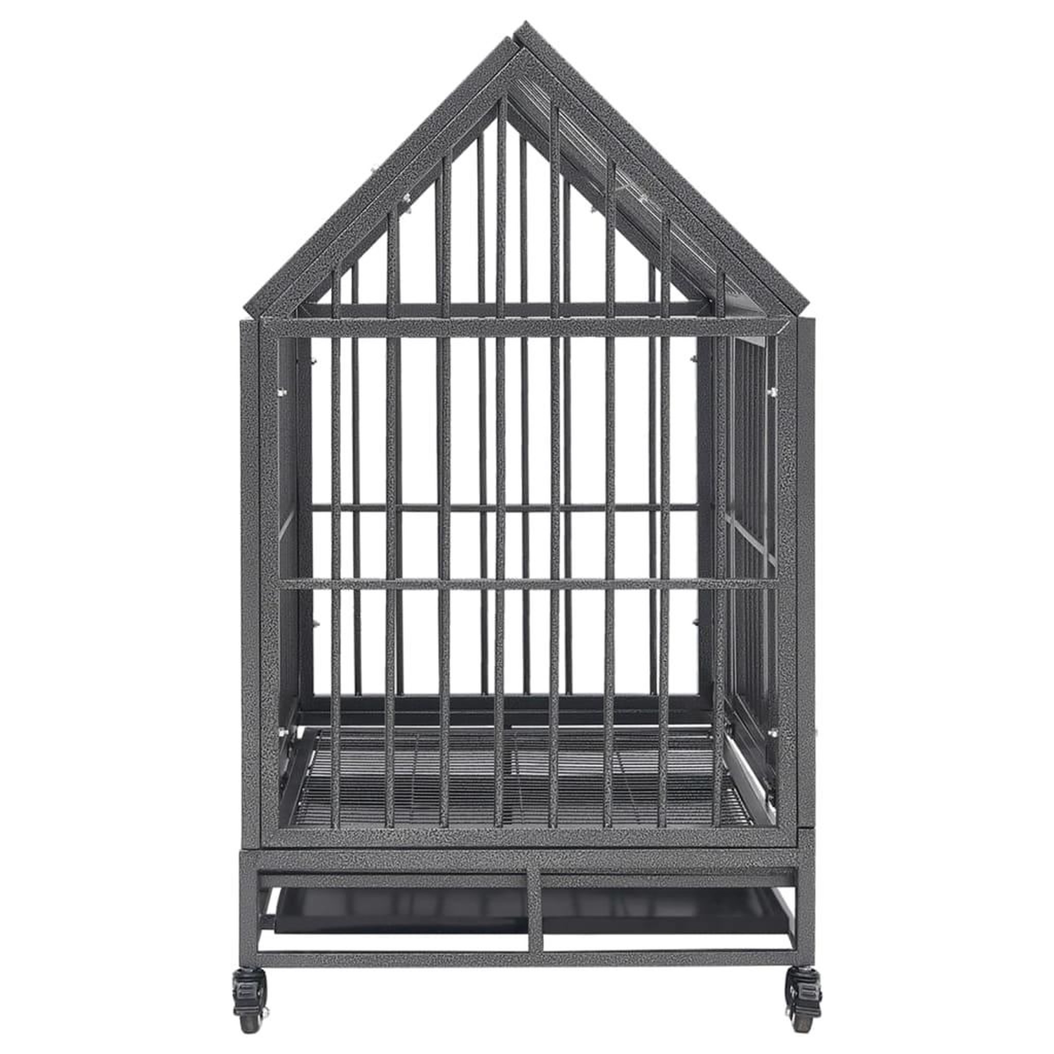 Voir la diapositive 4 : VIDAXL Cage pour chien avec roues et toit Acier 92x62x106 cm