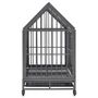 Voir la diapositive 4 : VIDAXL Cage pour chien avec roues et toit Acier 92x62x106 cm