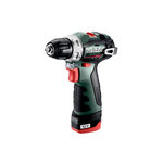 METABO SAS Coffret Perceuse visseuse 12 V sans fil PowerMaxx BS BL 2 x 2,0 Ah Li-Power, LC12