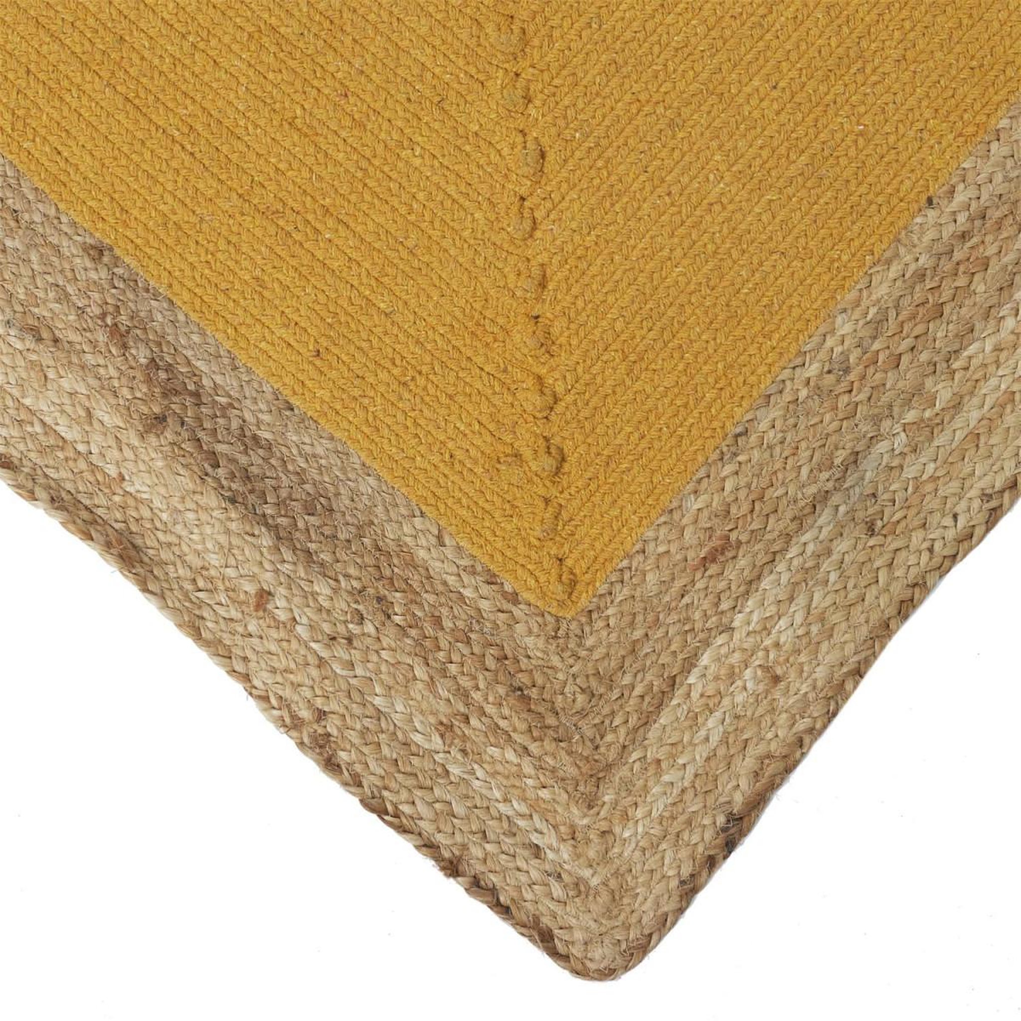 Voir la diapositive 3 : The Home Deco Factory Tapis déco en jute  rodame  120x170cm moutarde