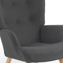Voir la diapositive 6 : ID MARKET Fauteuil scandinave IVAR avec repose pieds gris anthracite