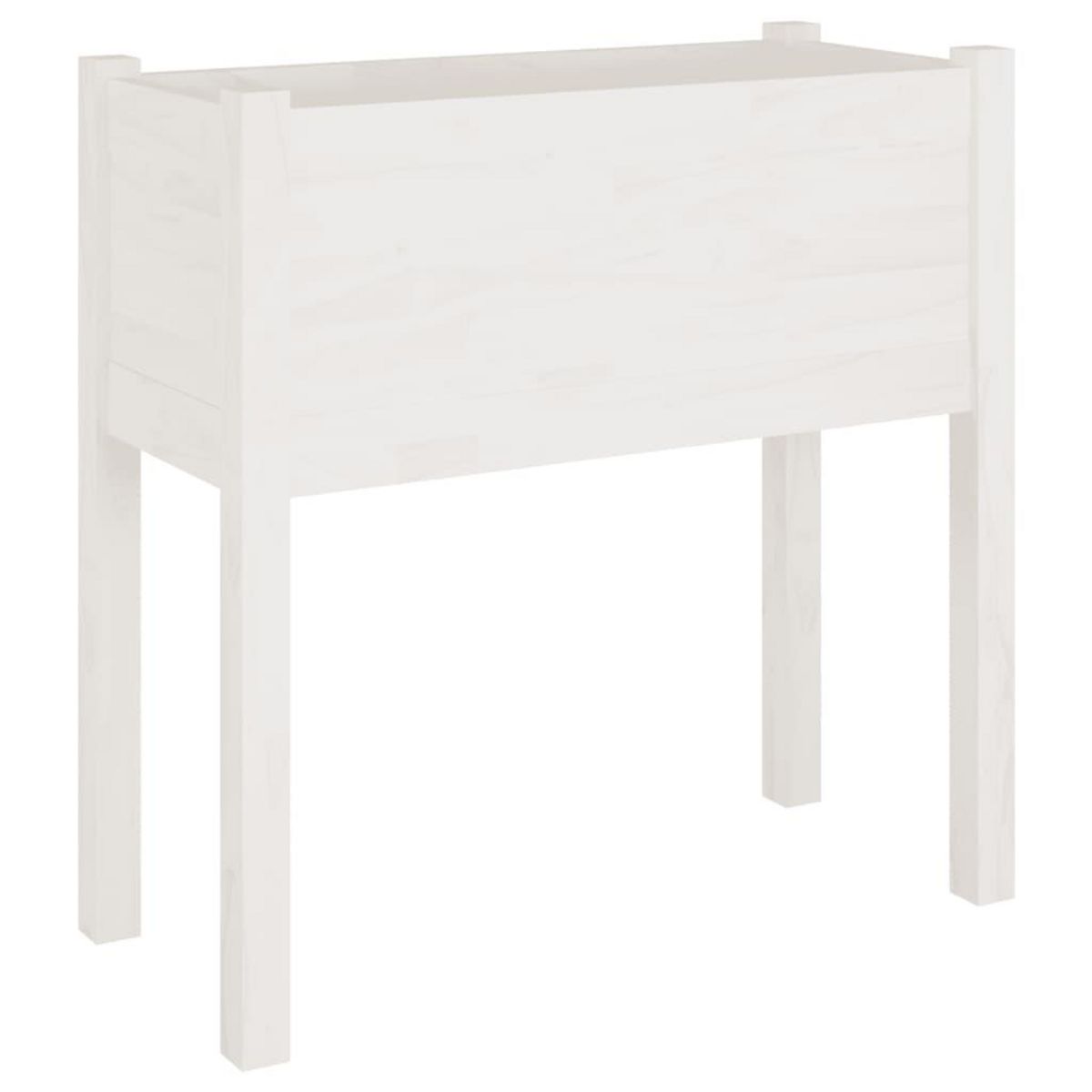 VIDAXL Jardinieres 2 pcs Blanc 70x31x70 cm Bois de pin massif