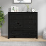 Voir la diapositive 1 : VIDAXL Armoire laterale Noir 100x40x90 cm Bois de pin massif