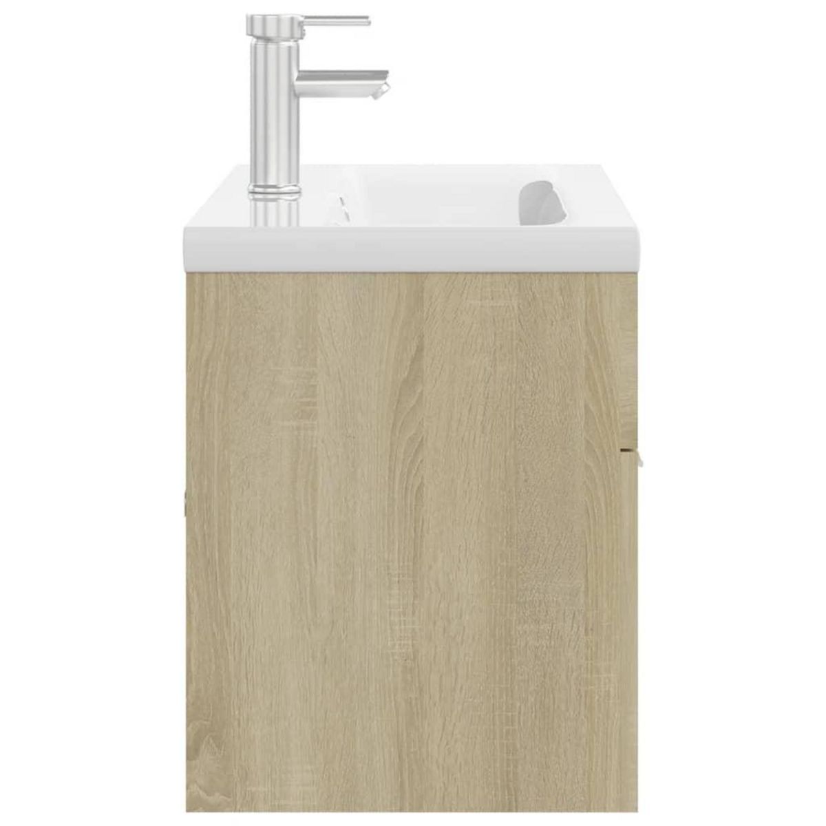 VIDAXL Armoire d'evier avec lavabo integre Chene sonoma Agglomere