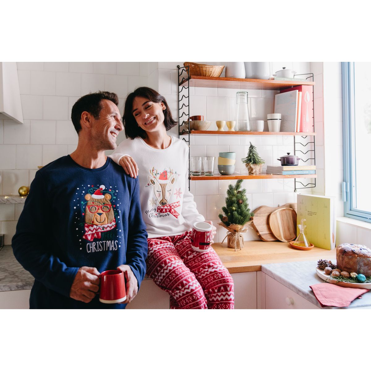 INEXTENSO Pyjama de Noël marine homme