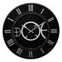 Voir la diapositive 1 : ATMOSPHERA Horloge Murale Mécanique  Kerian  57cm Noir