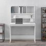 Voir la diapositive 3 : VIDAXL Bureau avec etageres Blanc 102x45x148 cm Bois d'ingenierie