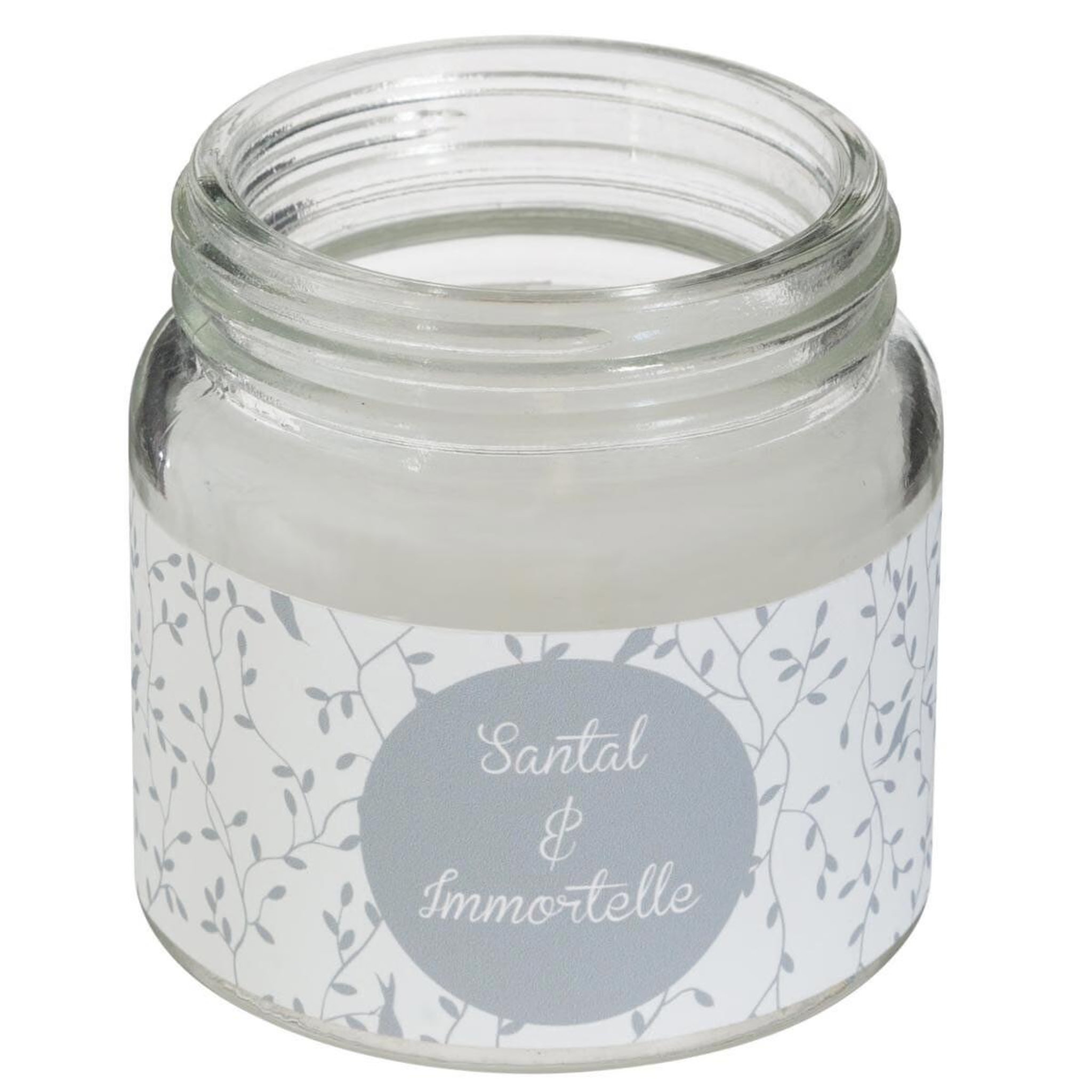 Voir la diapositive 2 : COMPTOIR DE LA BOUGIE Bougie parfumée en verre  bocal  65g santal & immortelle