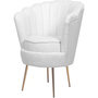 Voir la diapositive 1 : Habitat et Jardin Fauteuil bouclette  Floria  - 75 x 68 x 77,5 cm -  Blanc