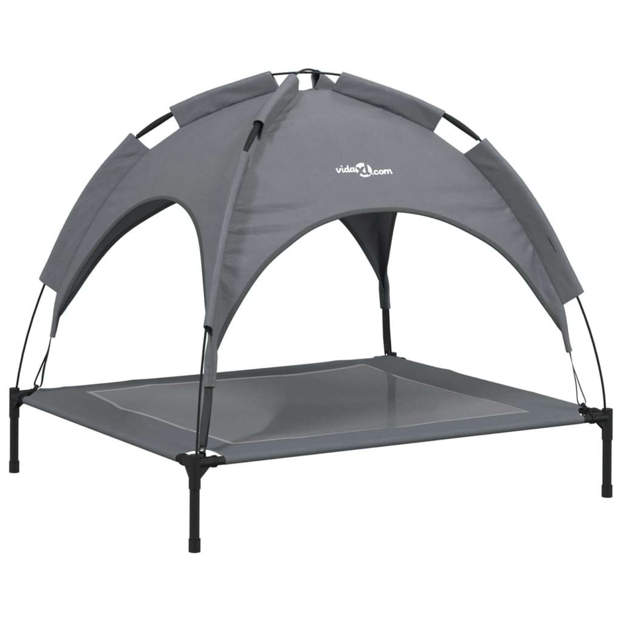 Voir la diapositive 2 : VIDAXL Lit pour chien avec auvent anthracite tissu Oxford et acier