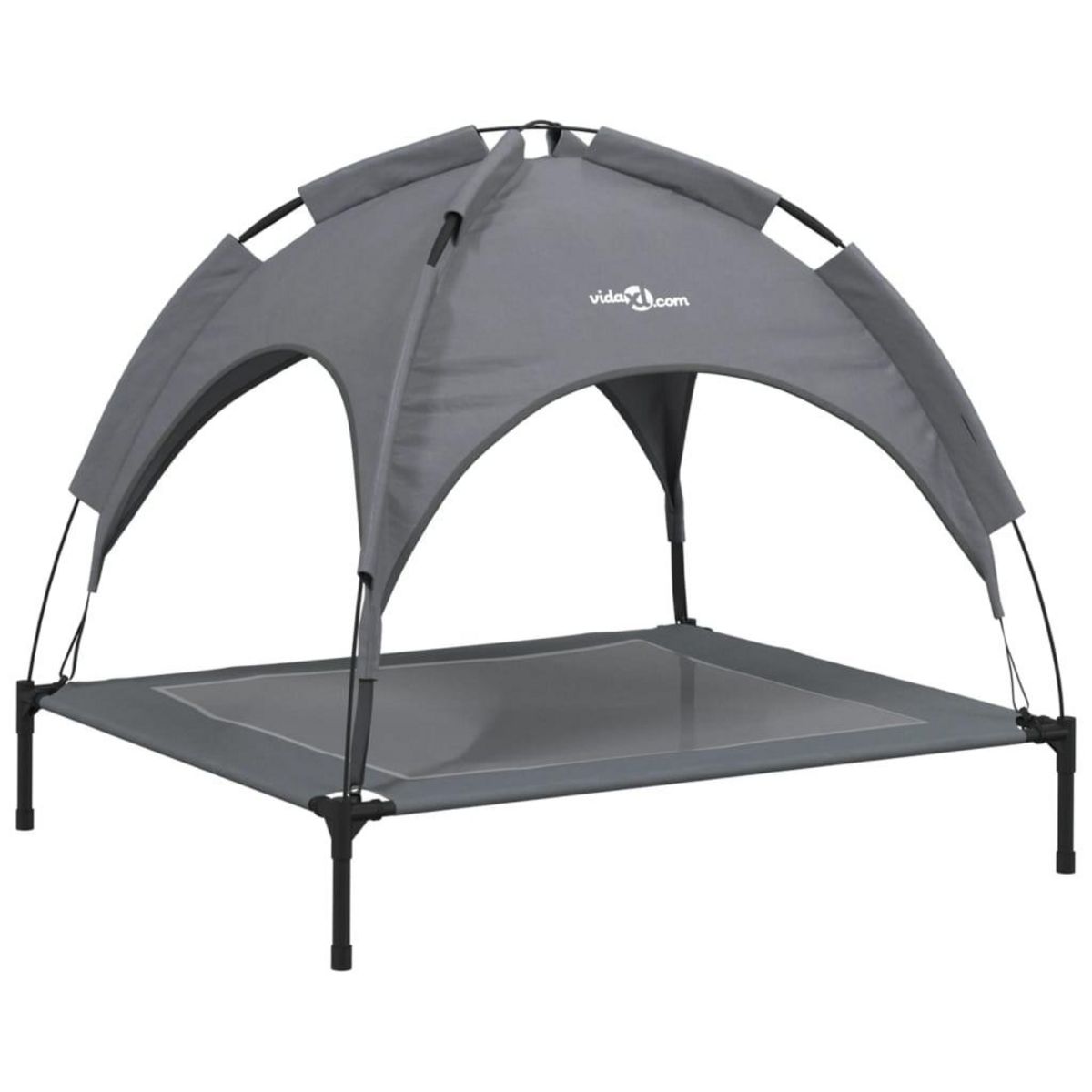 VIDAXL Lit pour chien avec auvent anthracite tissu Oxford et acier