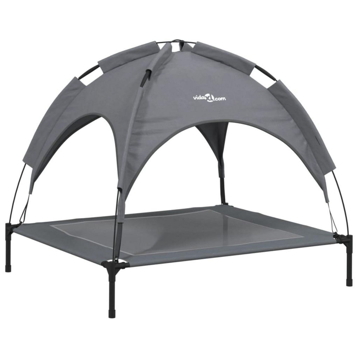 VIDAXL Lit pour chien avec auvent anthracite tissu Oxford et acier