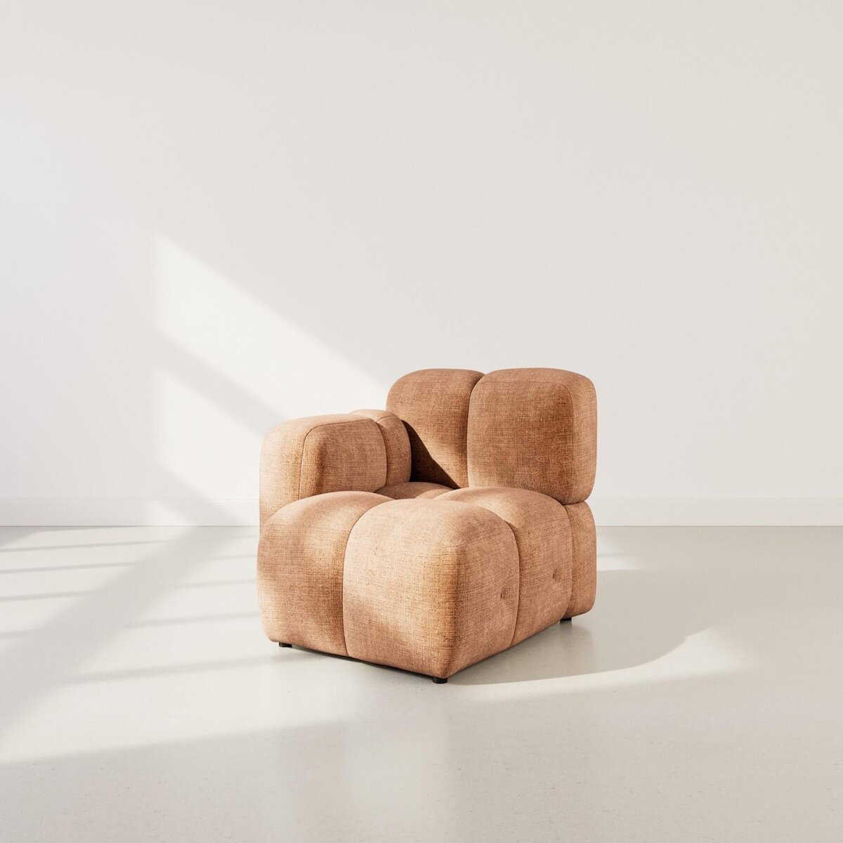 LISA DESIGN Grace - module d'assise gauche en velours texturé