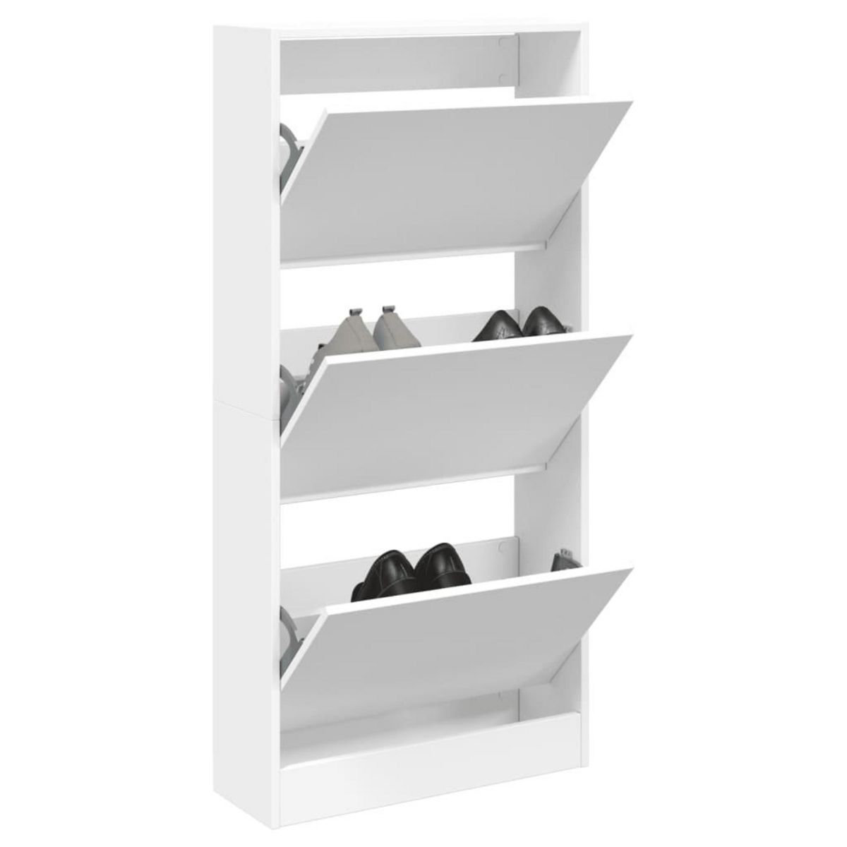 VIDAXL Armoire a chaussures blanc 60x21x125,5 cm bois d'ingenierie