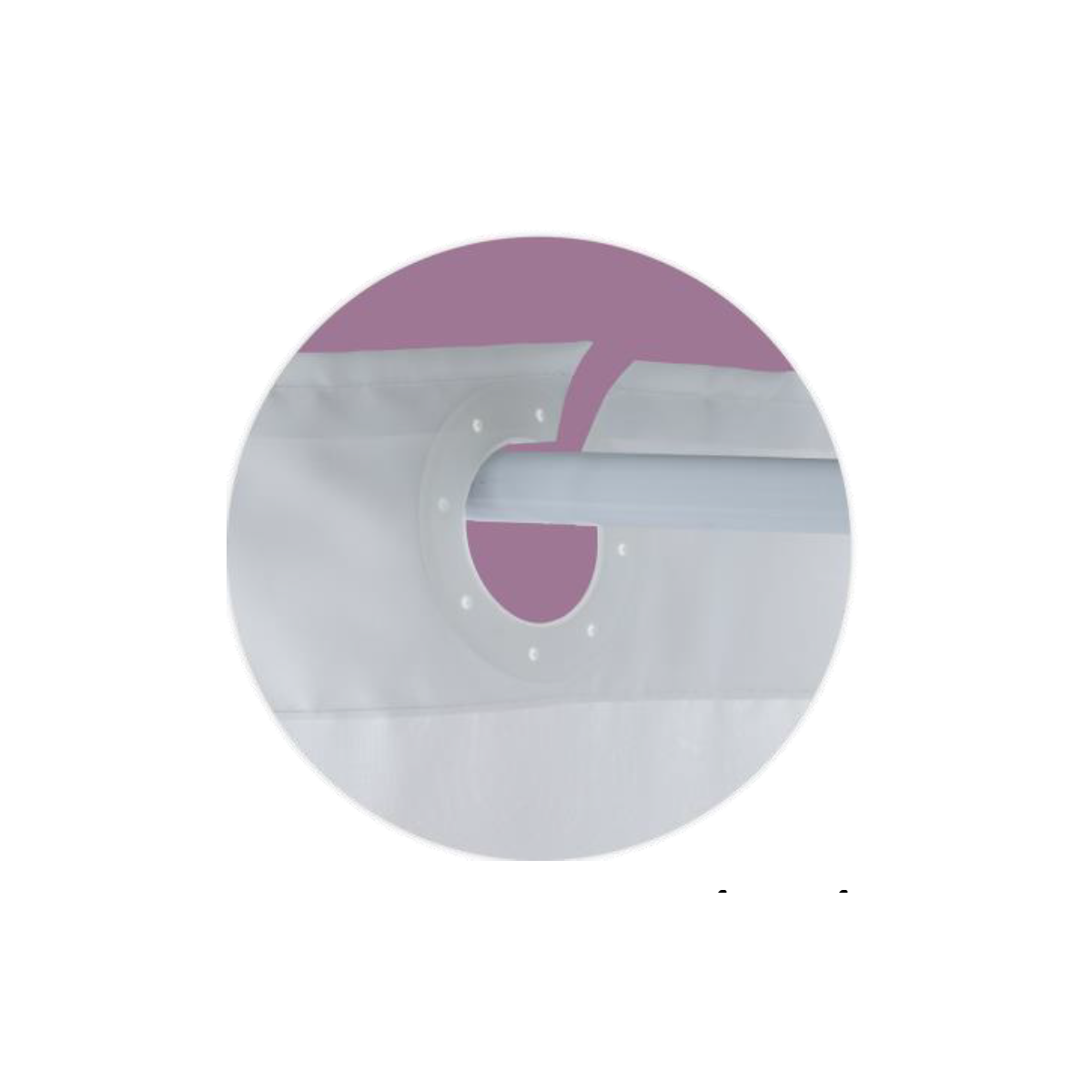 GUY LEVASSEUR Rideau de douche imprimé pompons en polyester POMPONS