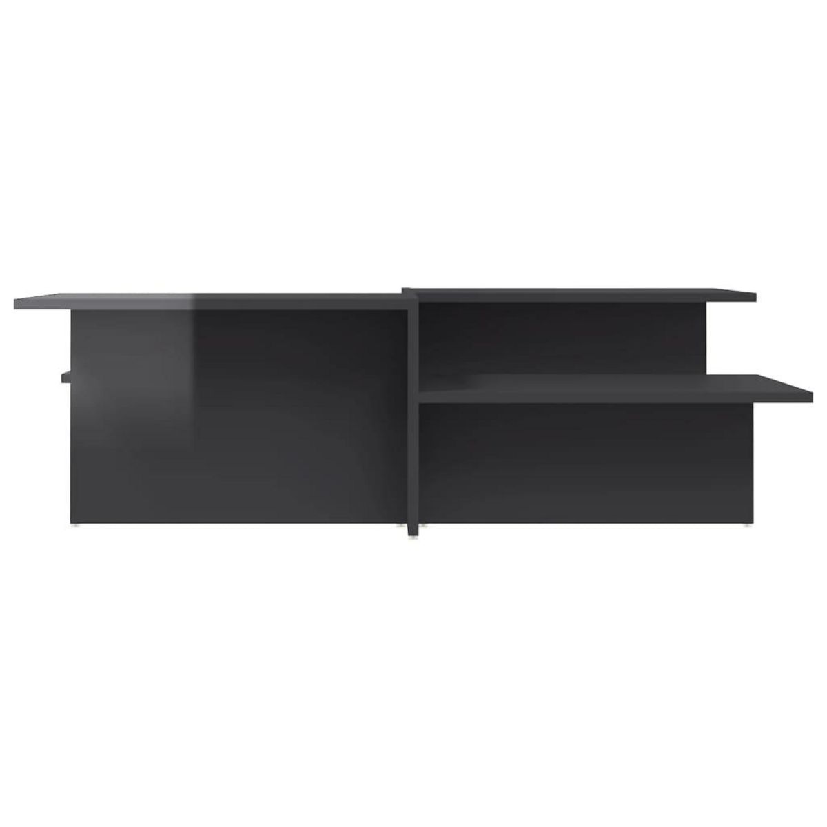 VIDAXL Tables basses 2 pcs gris brillant bois d'ingenierie