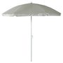 Voir la diapositive 1 : GARDENSTAR Parasol droit de plage rond - Acier et polyester - Gris - D1,6m