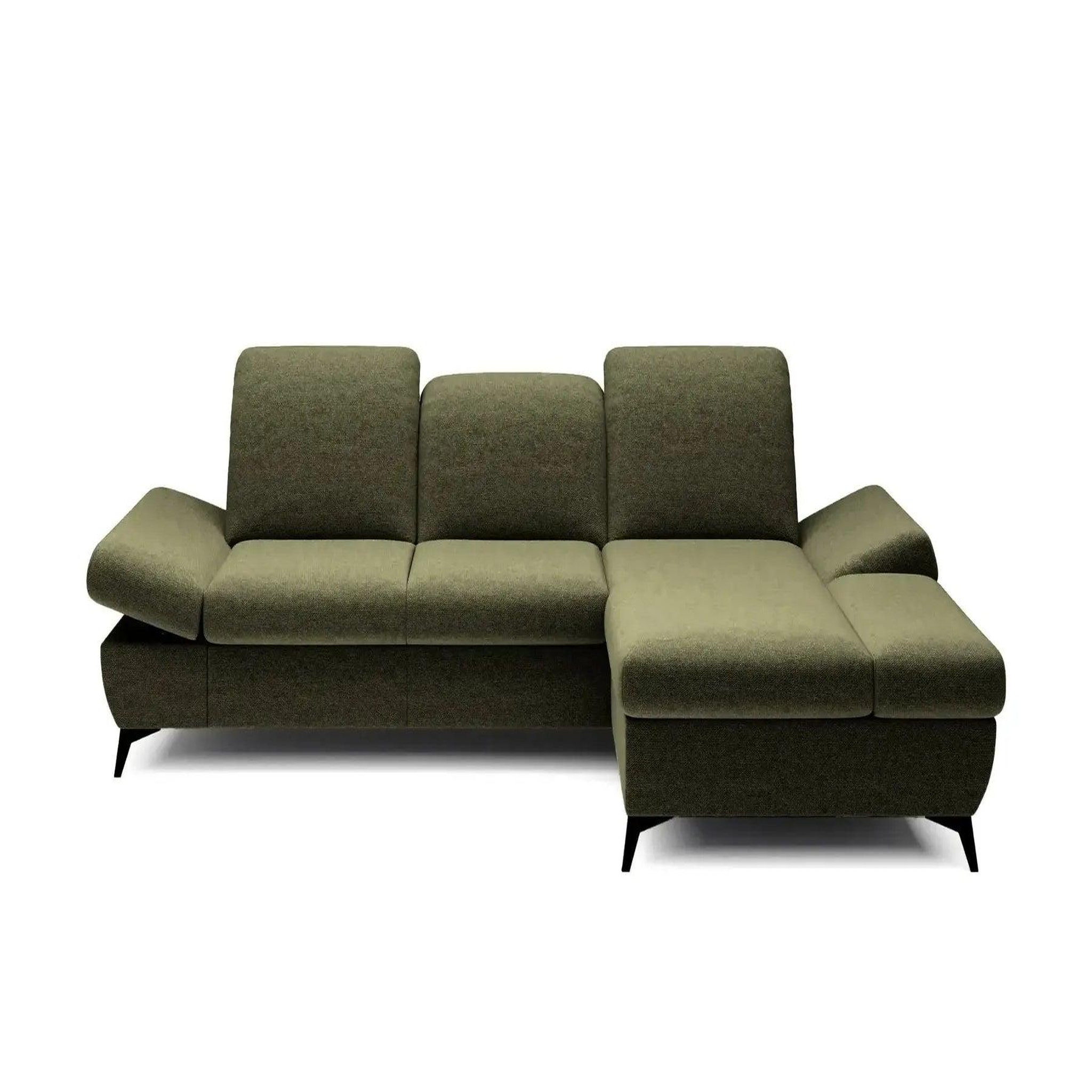 Voir la diapositive 1 : CASANOVA PARIS Livia - canapé d'angle convertible tissu chiné