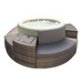 Voir la diapositive 2 : INTEX Pack spa gonflable Intex PureSpa Sahara rond Bulles 4 places + Ensemble mobilier