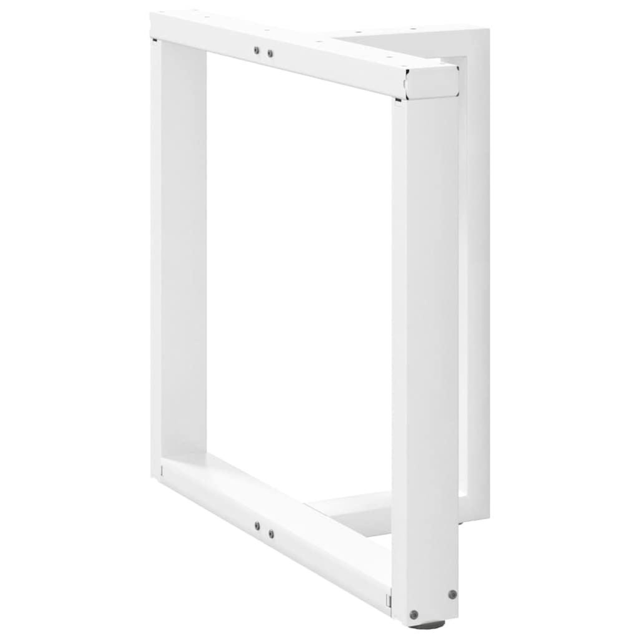 Voir la diapositive 4 : VIDAXL Pieds de table a manger forme de T 2 pcs blanc 80x35x(72-73) cm