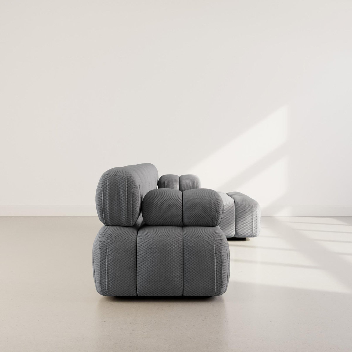 LISA DESIGN Ruby - canapé modulable d'angle droit 4 places en velours texturé