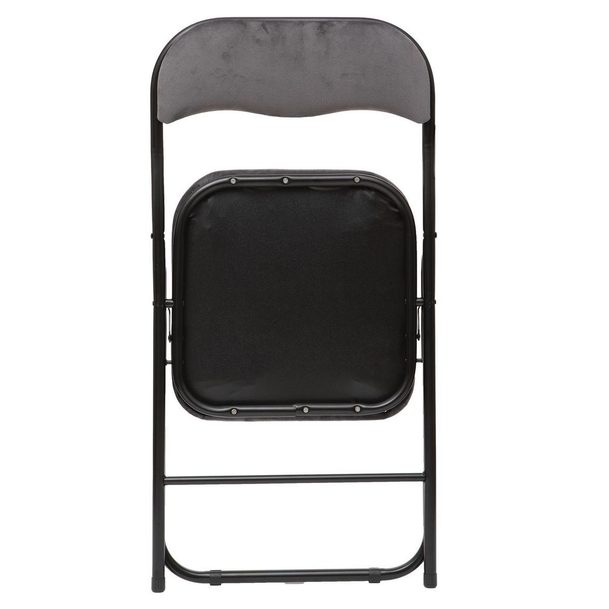 TOILINUX Lot de 6 Chaises pliantes effet velours