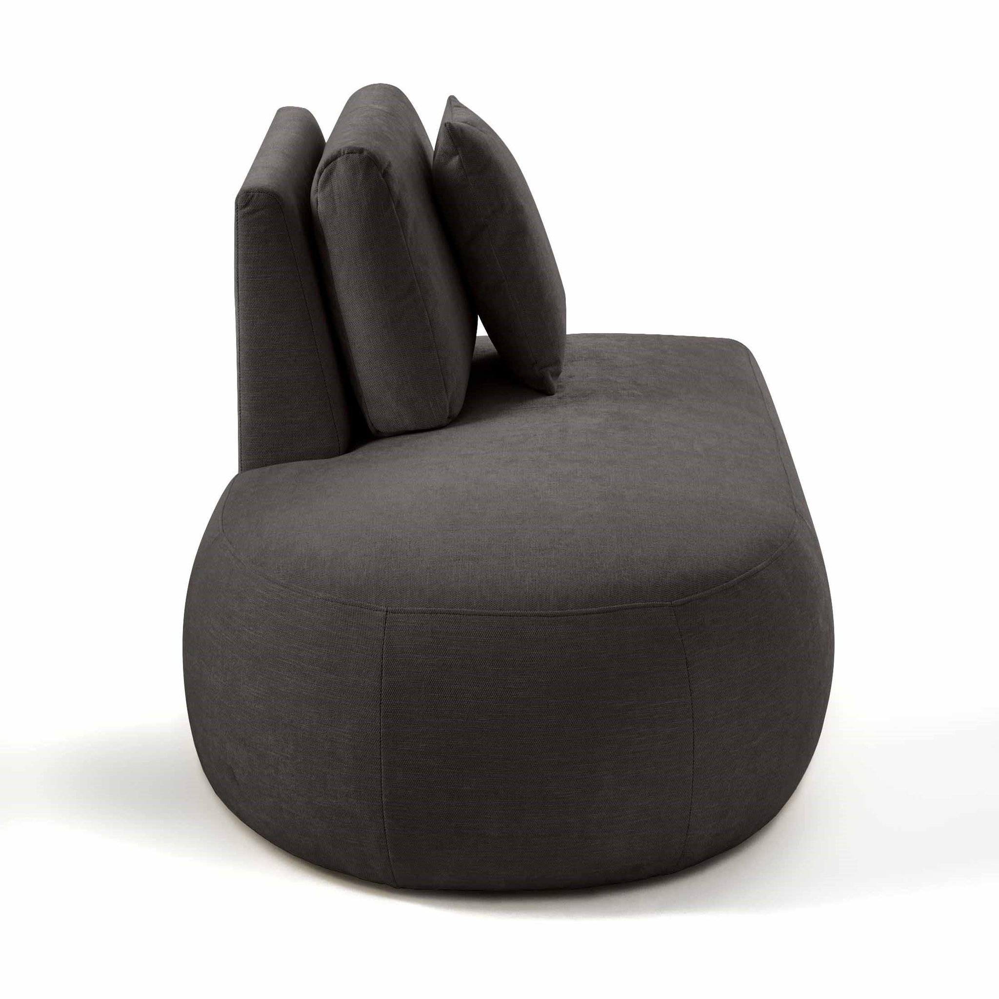 Voir la diapositive 4 : LISA DESIGN Santorini - module d'assise gauche - en tissu texturé