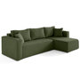 Voir la diapositive 3 : BEST MOBILIER Topaze - canapé d'angle déhoussable réversible 4 places en tissu
