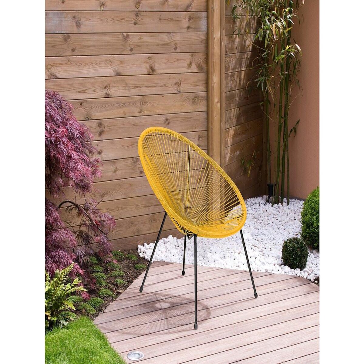 Habitat et Jardin Lot de 2 fauteuils de jardin  Ania  - Jaune