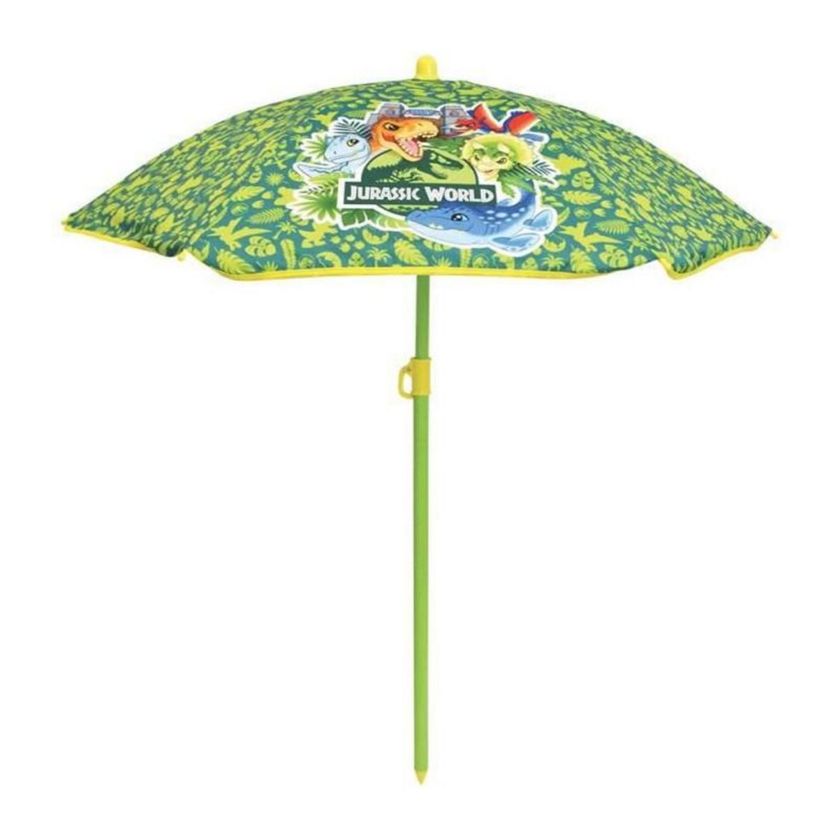 Fun House FUN HOUSE Jurassic Salon de jardin dinosaures - 1 table 46 x o46 cm, 2 chaises 53 x 38,5 x 37,5 cm et 1 parasol 125 x o100 cm