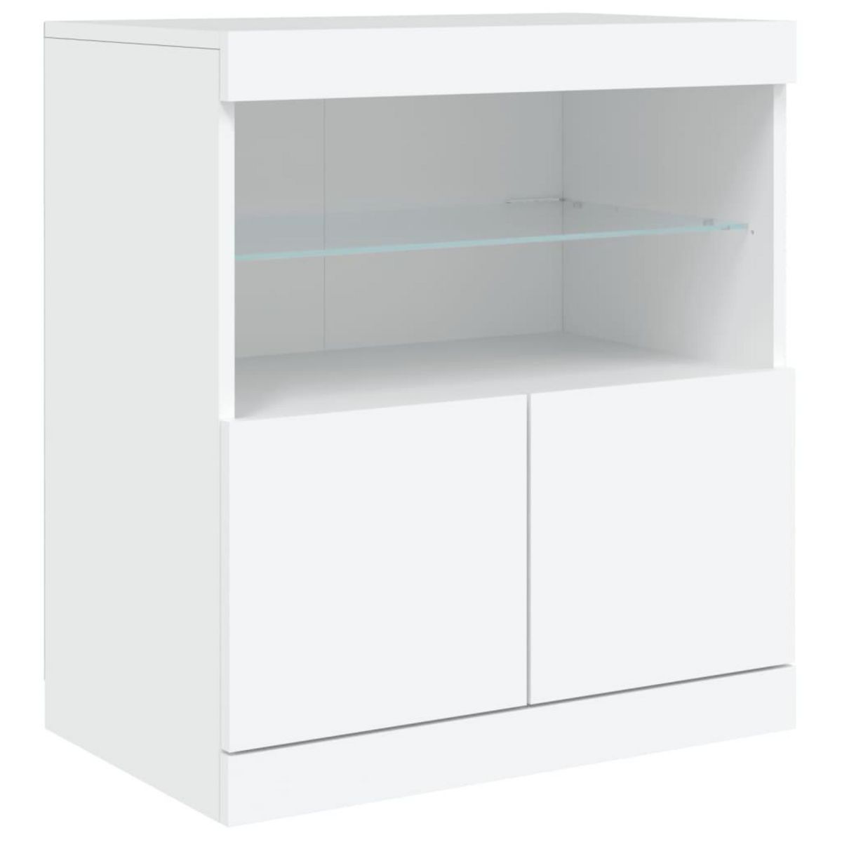 VIDAXL Buffet avec lumieres LED blanc 60x37x67 cm