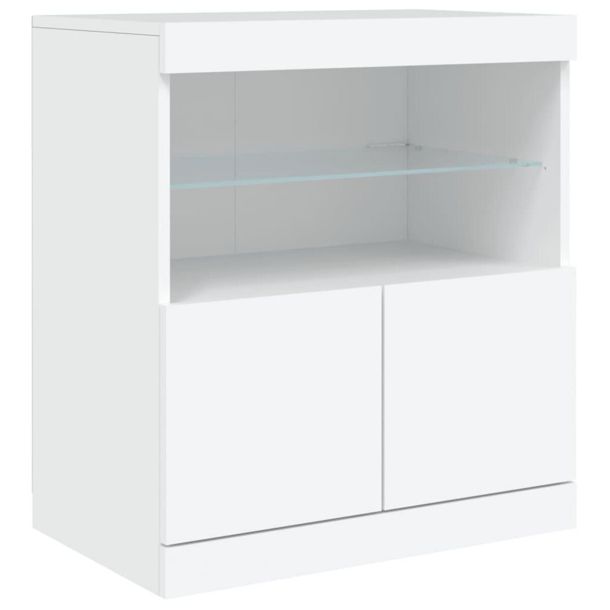 VIDAXL Buffet avec lumieres LED blanc 60x37x67 cm