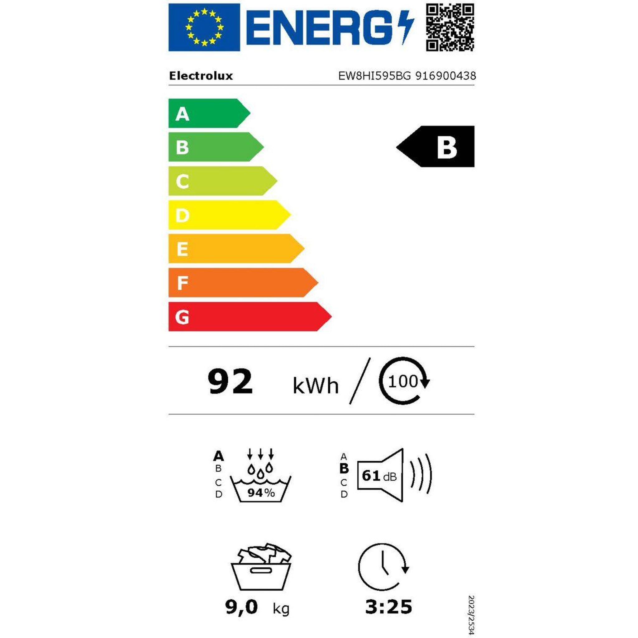 Voir la diapositive 6 : ELECTROLUX Sèche linge pompe à chaleur ew8hi595bg