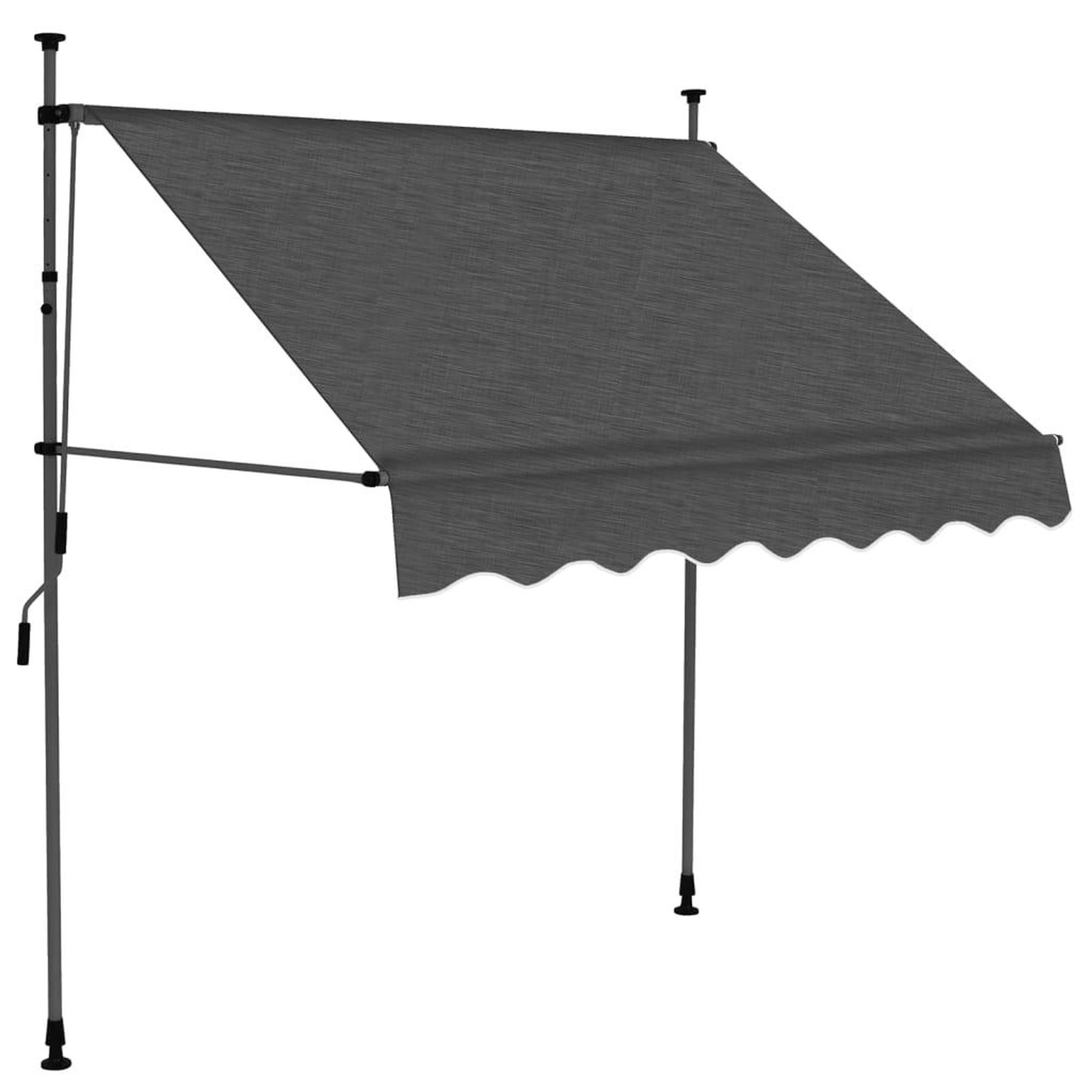 Voir la diapositive 2 : VIDAXL Auvent manuel retractable avec LED 100 cm Anthracite