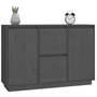 Voir la diapositive 4 : VIDAXL Buffet Gris 111x34x75 cm Bois massif de pin
