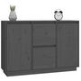 Voir la diapositive 4 : VIDAXL Buffet Gris 111x34x75 cm Bois massif de pin