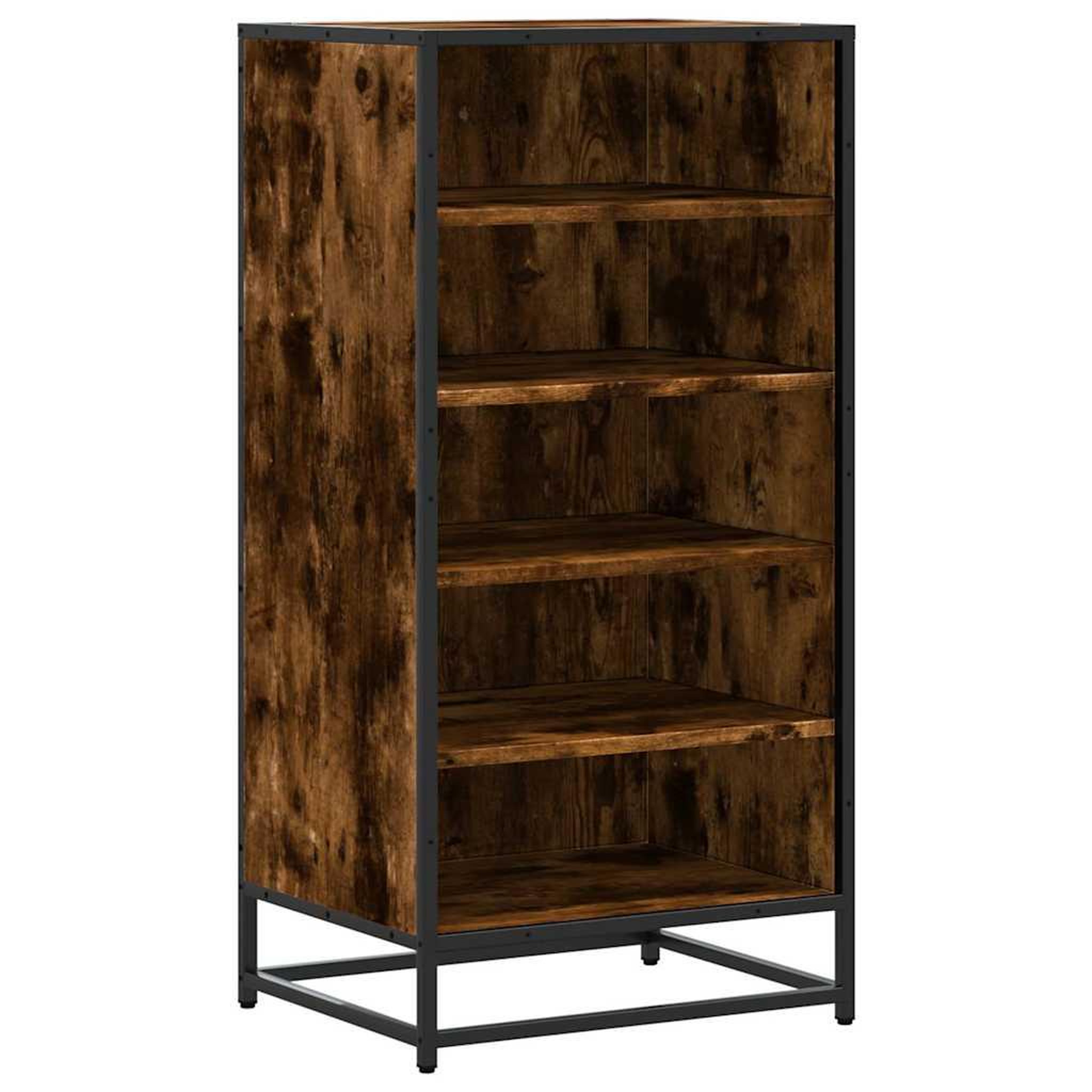Voir la diapositive 2 : VIDAXL Etagere a chaussures chene fume 48x38x97,5 cm bois d'ingenierie