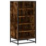 Voir la diapositive 2 : VIDAXL Etagere a chaussures chene fume 48x38x97,5 cm bois d'ingenierie