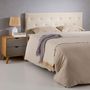 Voir la diapositive 2 : IDIMEX Tête de lit BLOMIN 140 capitonnée sur pieds, en tissu