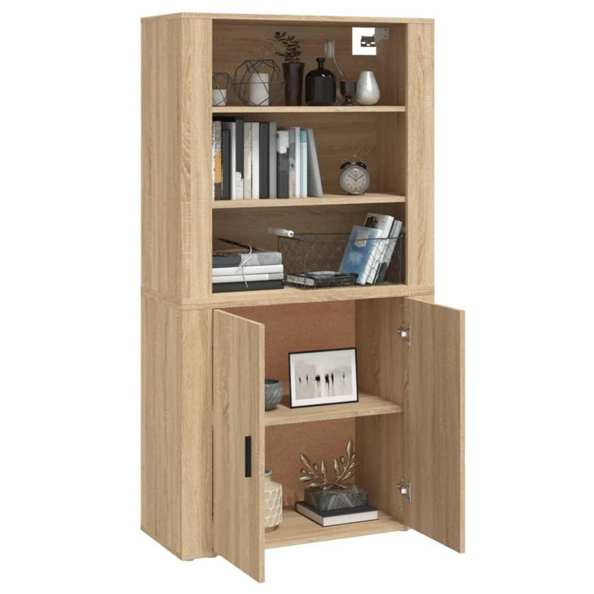 VIDAXL Buffet haut Chene sonoma Bois d'ingenierie