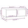 Voir la diapositive 6 : VIDAXL Table basse Noir 80x50x35 cm Bois massif de pin