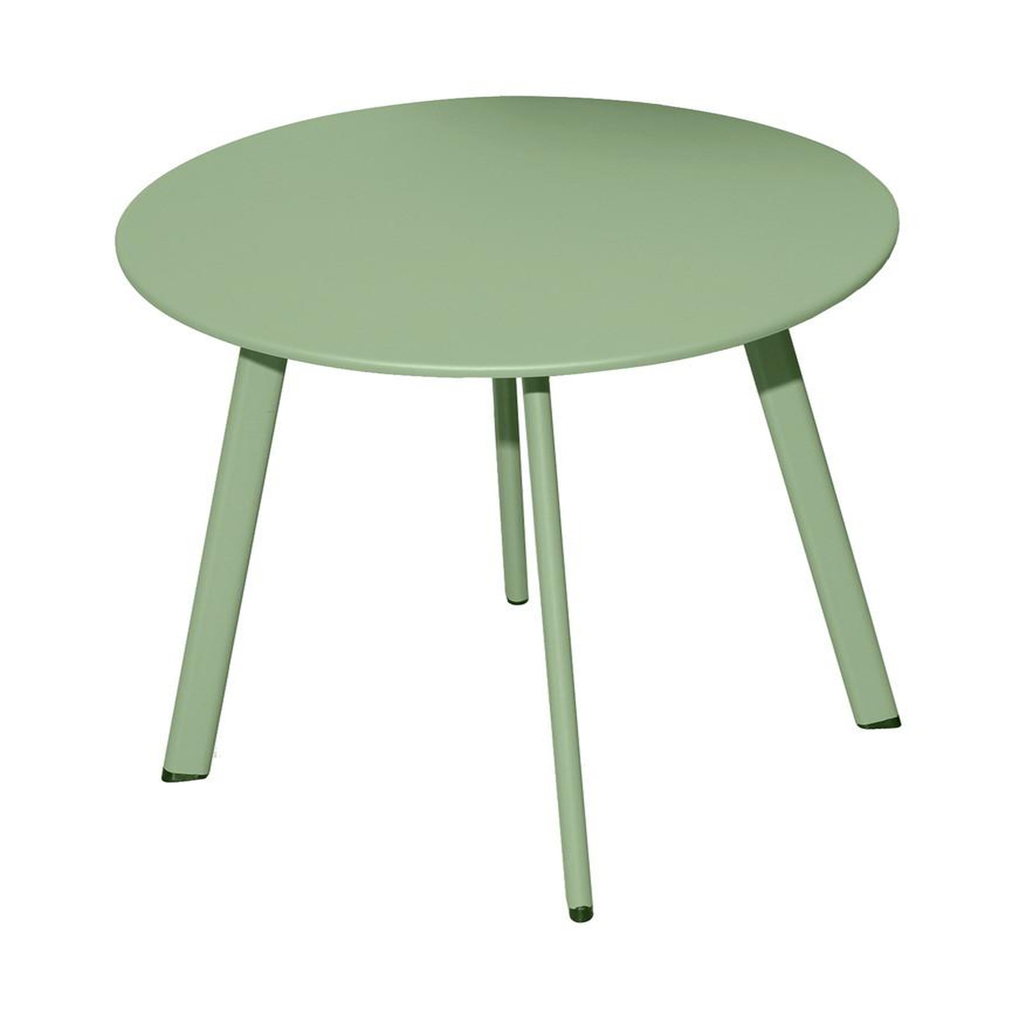 Proloisirs Table basse de jardin Massaï ø 45 cm en acier époxy - vert light