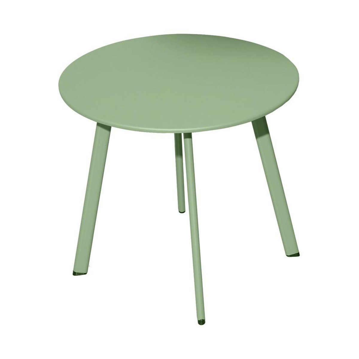 Proloisirs Table basse de jardin Massaï ø 45 cm en acier époxy - vert light