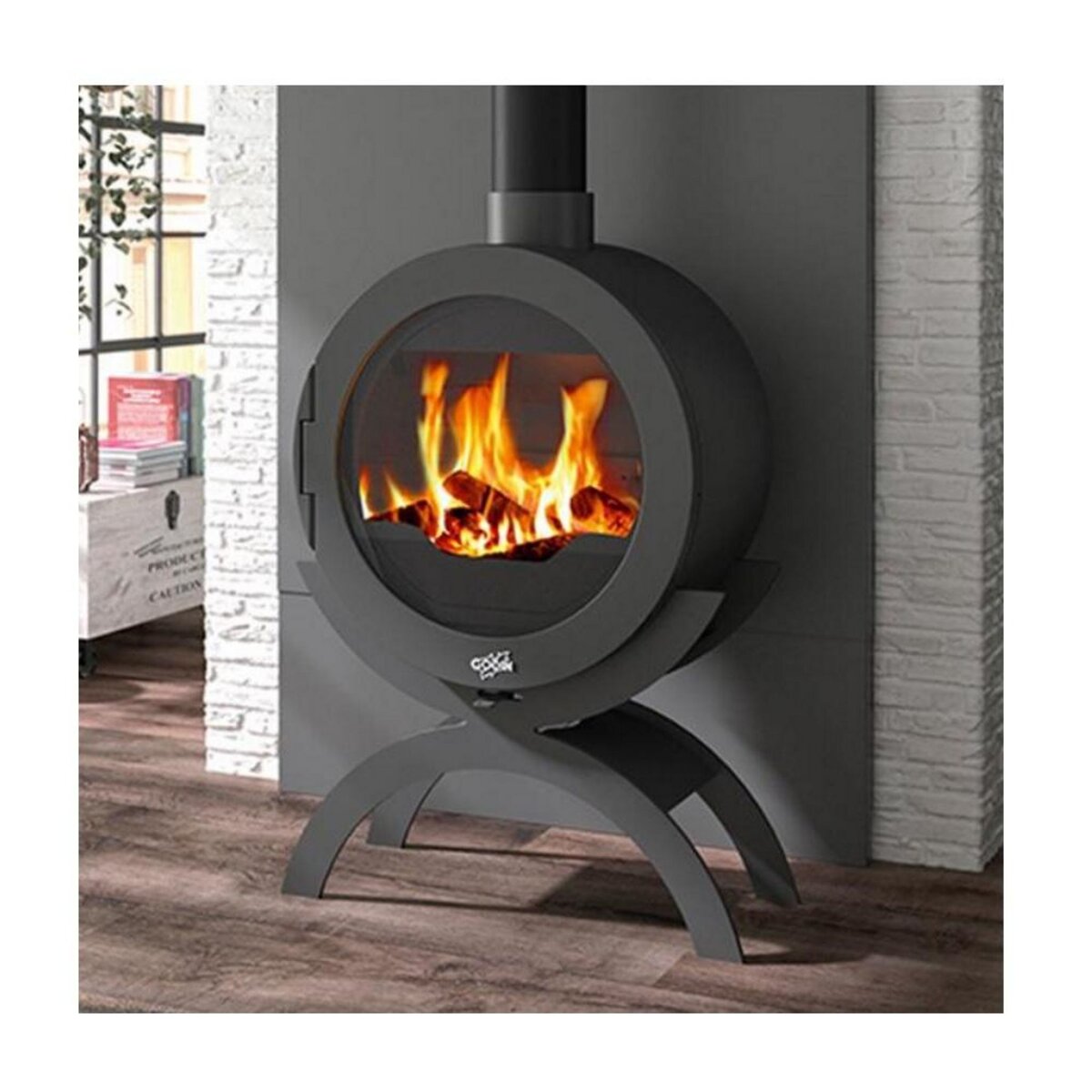 Godin Poêle à bois fonte 10kw anthracite - 410101ANTH