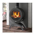 Godin Poêle à bois fonte 10kw anthracite - 410101ANTH