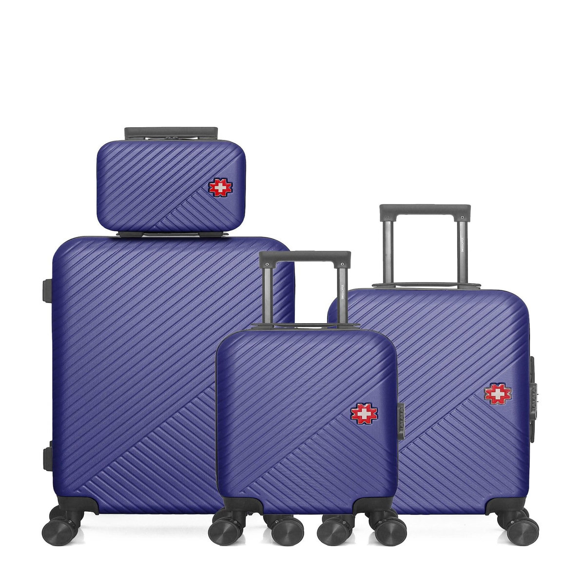 SWISS KOPPER SWISS KOPPER  -  Lot de 4  -  Valise weekend, valise cabine, valise cabine XXS et vanity SPIEZ