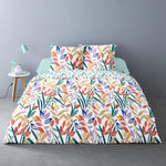 Dourev Housse de couette 240x220 THALIA + 2 taies Percale de coton