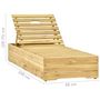 Voir la diapositive 6 : VIDAXL Chaise longue de jardin avec table et coussin Pin impregne