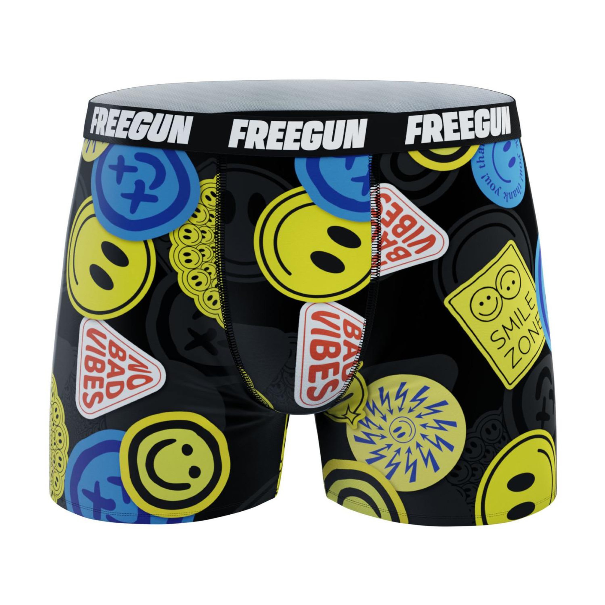 Voir la diapositive 5 : FREEGUN Lot de 4 boxers enfant aop fun