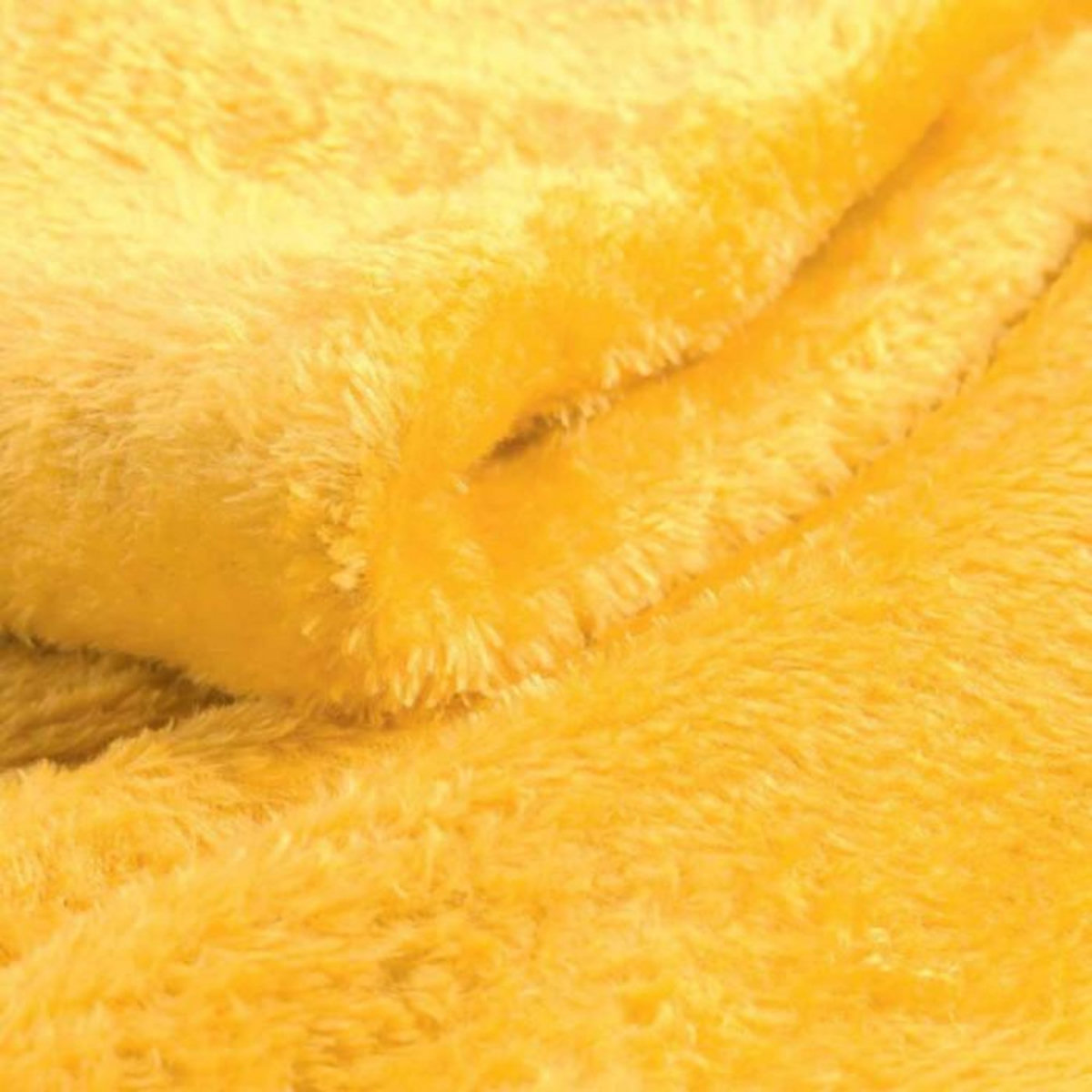 Paris Prix Plaid Uni en Flanelle  Flanou  125x150cm Jaune